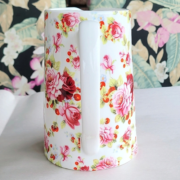 🆕️Grace Pantry Fine Porcelain 32oz Open-Top Pitcher FLORAL - Picture 5 of 7